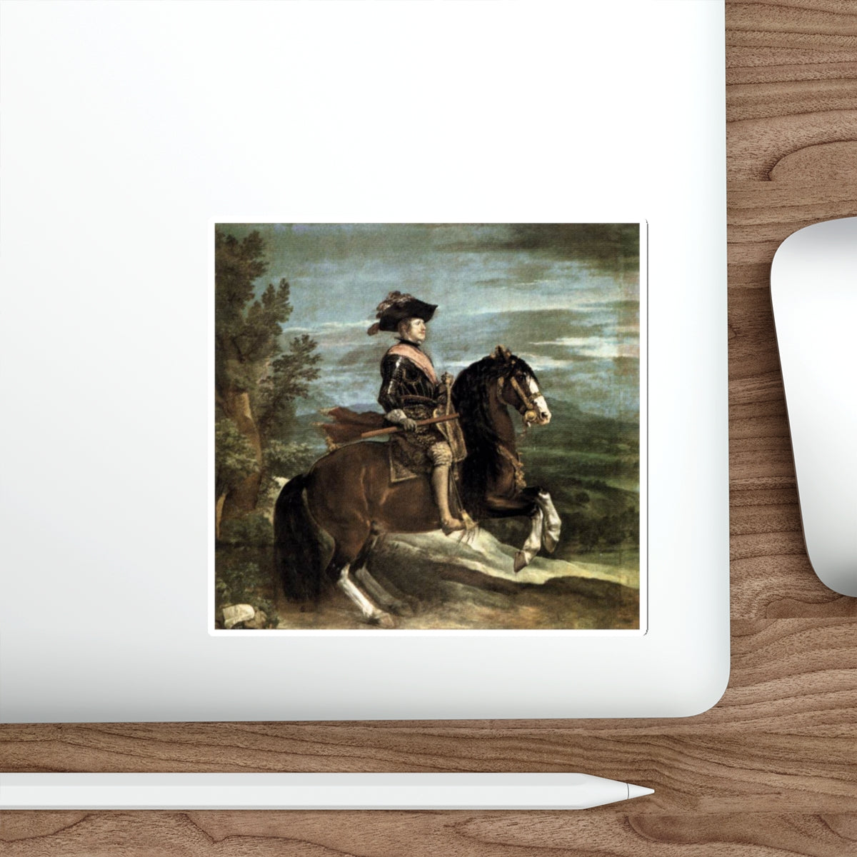 VELAZQUEZ, Diego Rodriguez de Silva y - Philip IV on Horseback (Artwork) STICKER Vinyl Die-Cut Decal-The Sticker Space