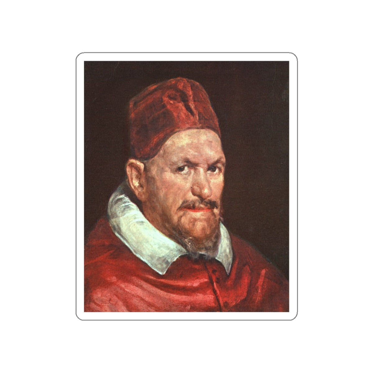 VELAZQUEZ, Diego Rodriguez de Silva y - Pope Innocent X (Artwork) STICKER Vinyl Die-Cut Decal-White-The Sticker Space