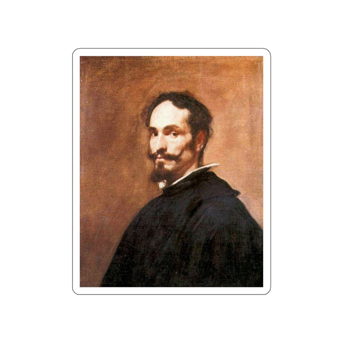 VELAZQUEZ, Diego Rodriguez de Silva y - Portrait of a Man (Artwork) STICKER Vinyl Die-Cut Decal-White-The Sticker Space