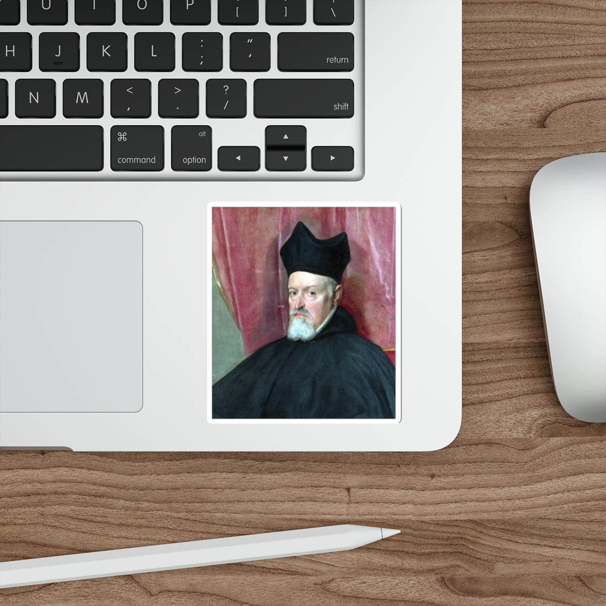 VELAZQUEZ, Diego Rodriguez de Silva y - Portrait of Archbishop Fernando de Valdes (Artwork) STICKER Vinyl Die-Cut Decal-The Sticker Space