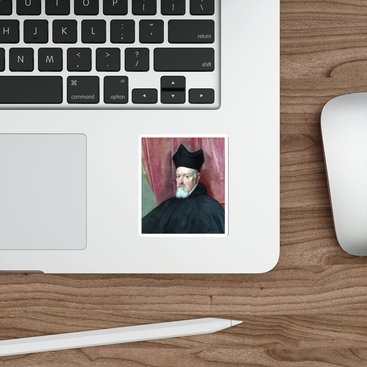 VELAZQUEZ, Diego Rodriguez de Silva y - Portrait of Archbishop Fernando de Valdes (Artwork) STICKER Vinyl Die-Cut Decal-The Sticker Space