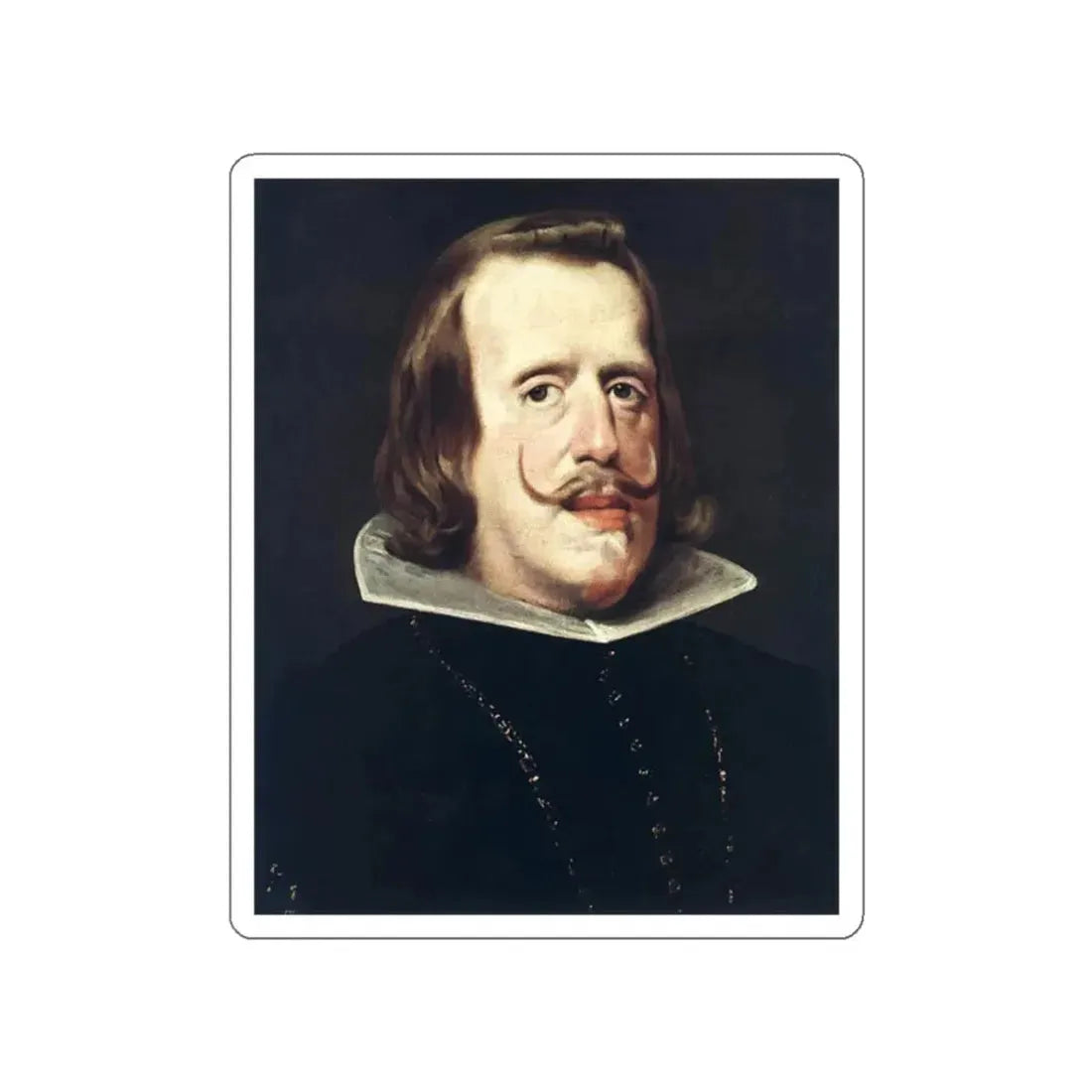 VELAZQUEZ, Diego Rodriguez de Silva y - Portrait of Philip IV (Artwork) STICKER Vinyl Die-Cut Decal White Die-Cut 2 Inch - The Sticker Space