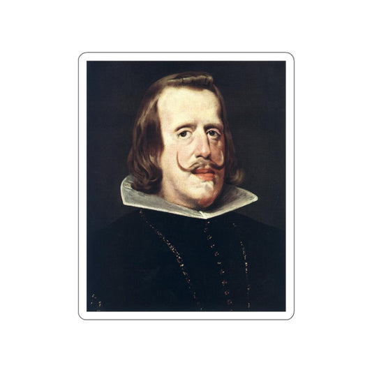 VELAZQUEZ, Diego Rodriguez de Silva y - Portrait of Philip IV (Artwork) STICKER Vinyl Die-Cut Decal-White-The Sticker Space