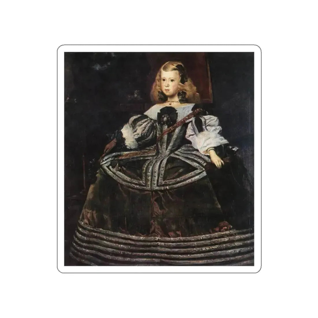 VELAZQUEZ, Diego Rodriguez de Silva y - Portrait of the Infanta Margarita (Artwork) STICKER Vinyl Die-Cut Decal White Die-Cut 2 Inch - The Sticker Space
