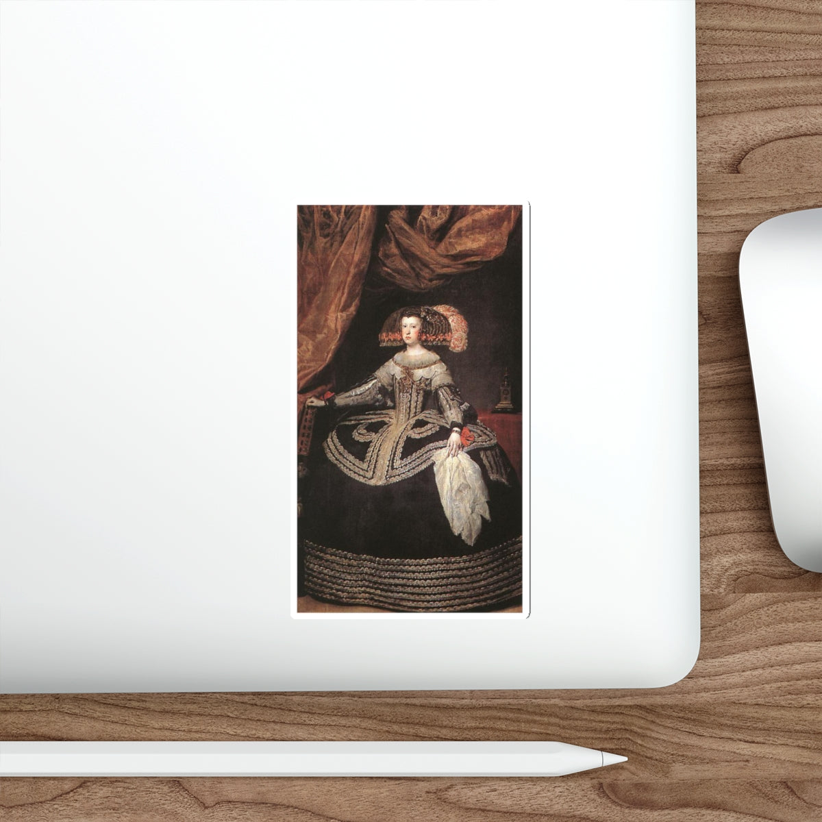 VELAZQUEZ, Diego Rodriguez de Silva y - Queen Dona Mariana of Austria (Artwork) STICKER Vinyl Die-Cut Decal-The Sticker Space