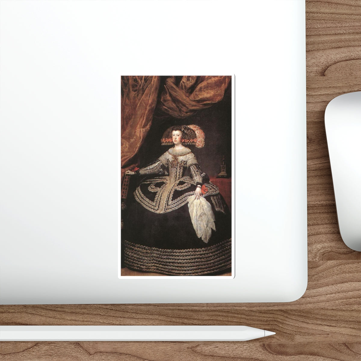 VELAZQUEZ, Diego Rodriguez de Silva y - Queen Dona Mariana of Austria (Artwork) STICKER Vinyl Die-Cut Decal-The Sticker Space