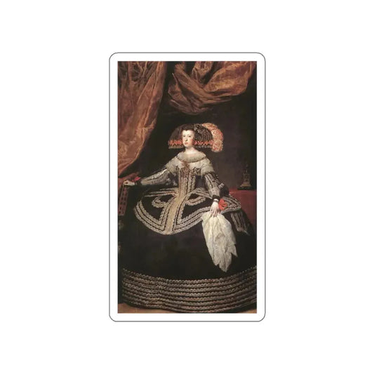 VELAZQUEZ, Diego Rodriguez de Silva y - Queen Dona Mariana of Austria (Artwork) STICKER Vinyl Die-Cut Decal White Die-Cut 2 Inch - The Sticker Space