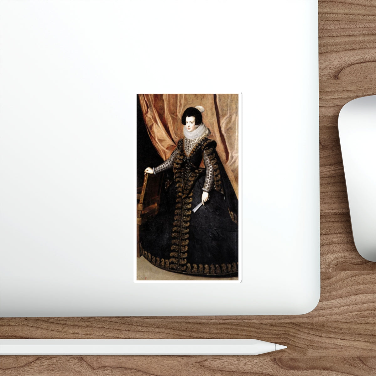 VELAZQUEZ, Diego Rodriguez de Silva y - Queen Isabel, Standing (Artwork) STICKER Vinyl Die-Cut Decal-The Sticker Space