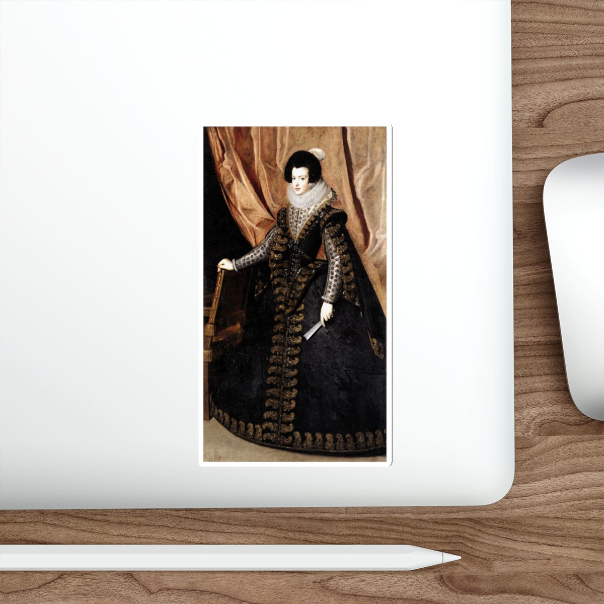 VELAZQUEZ, Diego Rodriguez de Silva y - Queen Isabel, Standing (Artwork) STICKER Vinyl Die-Cut Decal-The Sticker Space