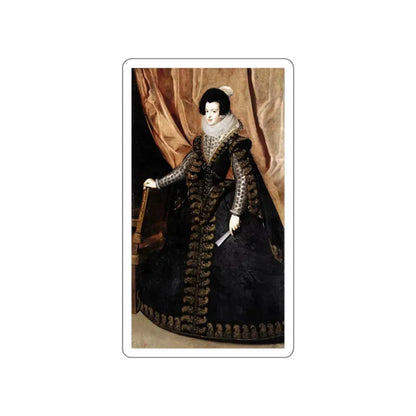 VELAZQUEZ, Diego Rodriguez de Silva y - Queen Isabel, Standing (Artwork) STICKER Vinyl Die-Cut Decal White Die-Cut 3 Inch - The Sticker Space