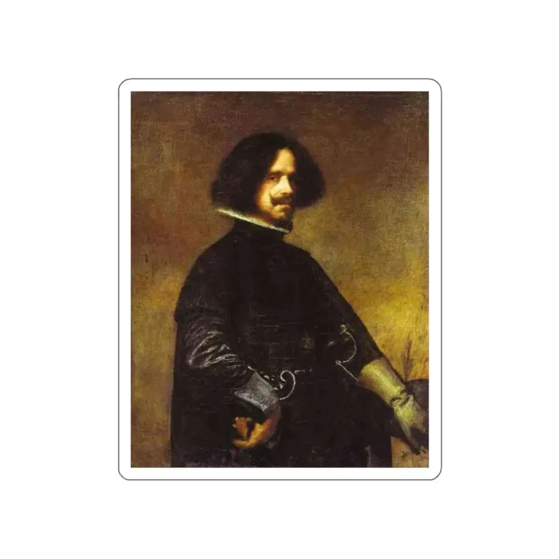 VELAZQUEZ, Diego Rodriguez de Silva y - Self-Portrait 1643 (Artwork) STICKER Vinyl Die-Cut Decal White Die-Cut 2 Inch - The Sticker Space