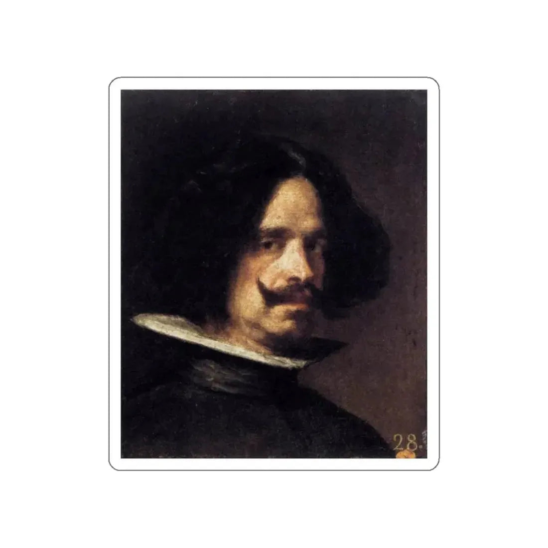 VELAZQUEZ, Diego Rodriguez de Silva y - Self-Portrait (Artwork) STICKER Vinyl Die-Cut Decal White Die-Cut 6 Inch - The Sticker Space