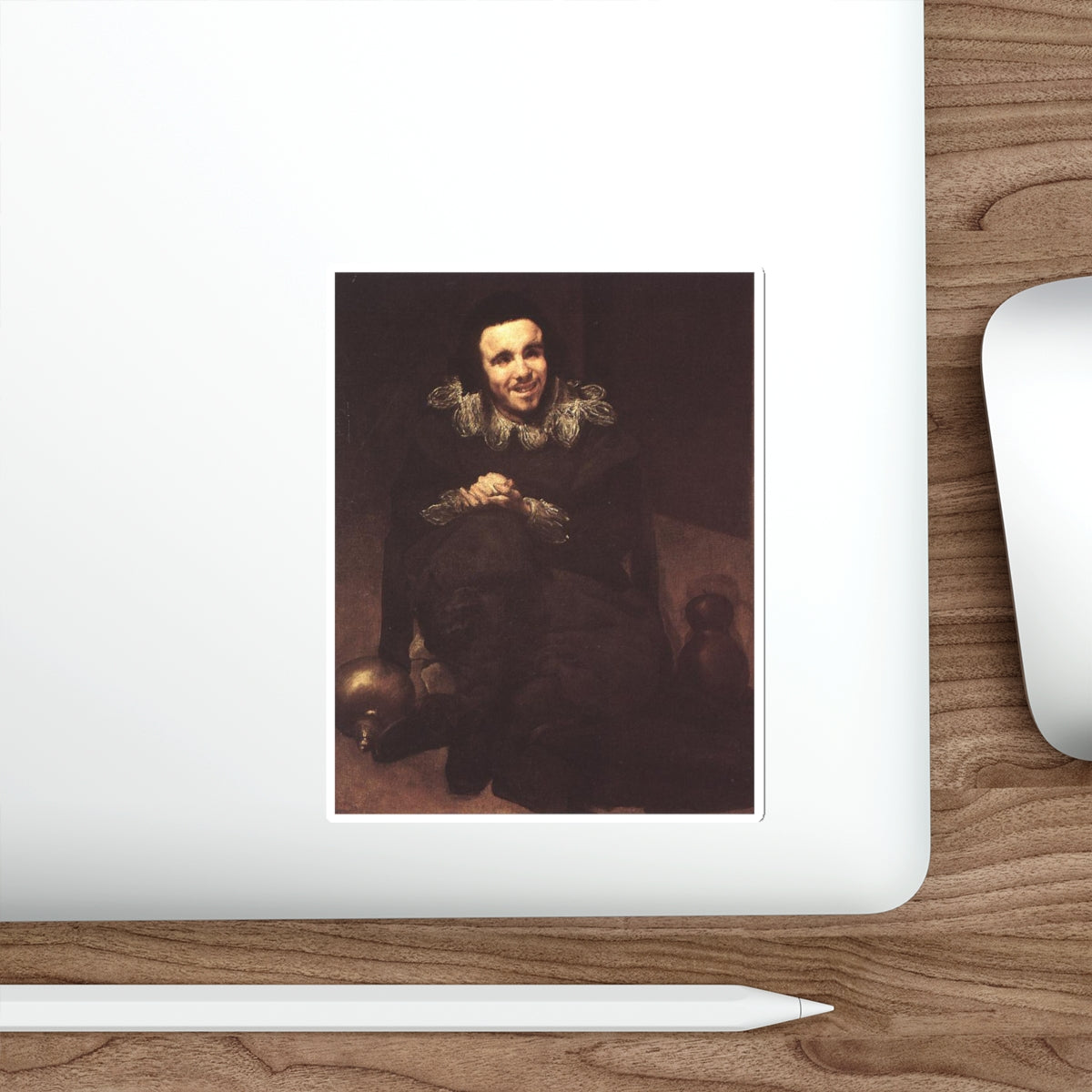 VELAZQUEZ, Diego Rodriguez de Silva y - The Dwarf Don Juan Calabazas called Calabacillas (Artwork) STICKER Vinyl Die-Cut Decal-The Sticker Space