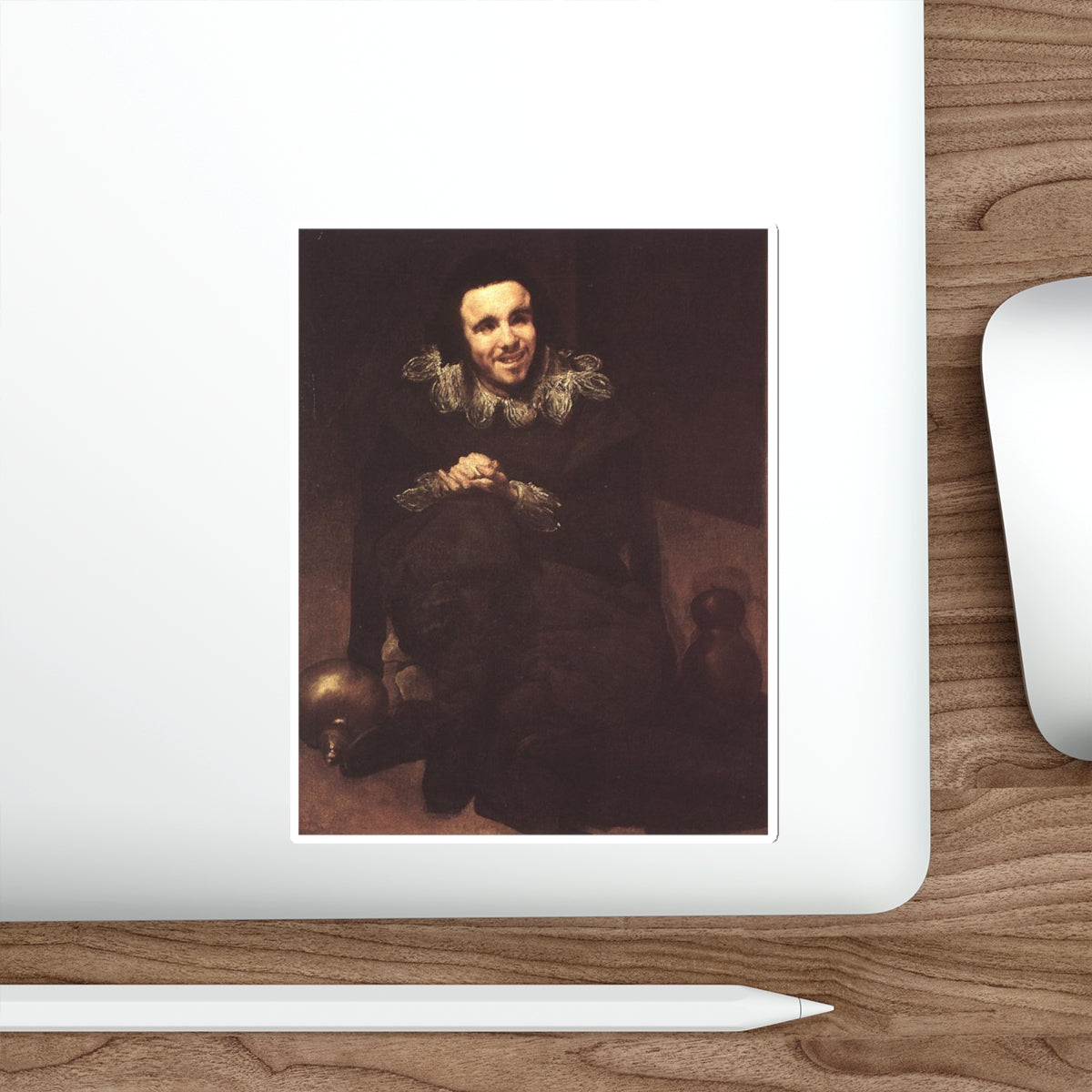 VELAZQUEZ, Diego Rodriguez de Silva y - The Dwarf Don Juan Calabazas called Calabacillas (Artwork) STICKER Vinyl Die-Cut Decal-The Sticker Space