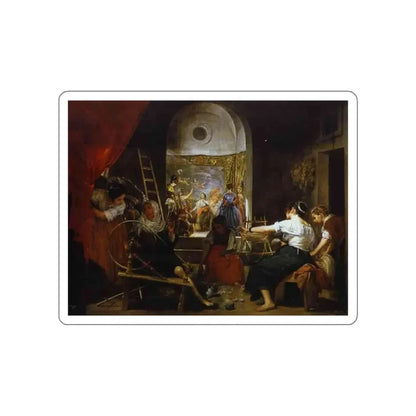 VELAZQUEZ, Diego Rodriguez de Silva y - The Fable of Arachne (Las Hilanderas (Artwork) STICKER Vinyl Die-Cut Decal White Die-Cut 4 Inch - The Sticker Space