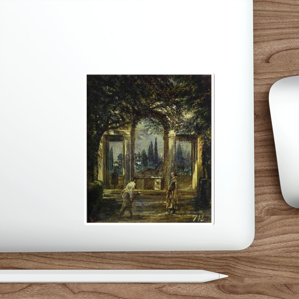 VELAZQUEZ, Diego Rodriguez de Silva y - Villa Medici in Rome (Facade (Artwork) STICKER Vinyl Die-Cut Decal-The Sticker Space