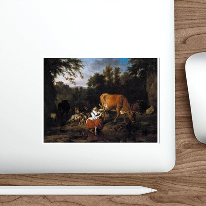 VELDE, Adriaen van de - A Classical Landscape (Artwork) STICKER Vinyl Die-Cut Decal-The Sticker Space