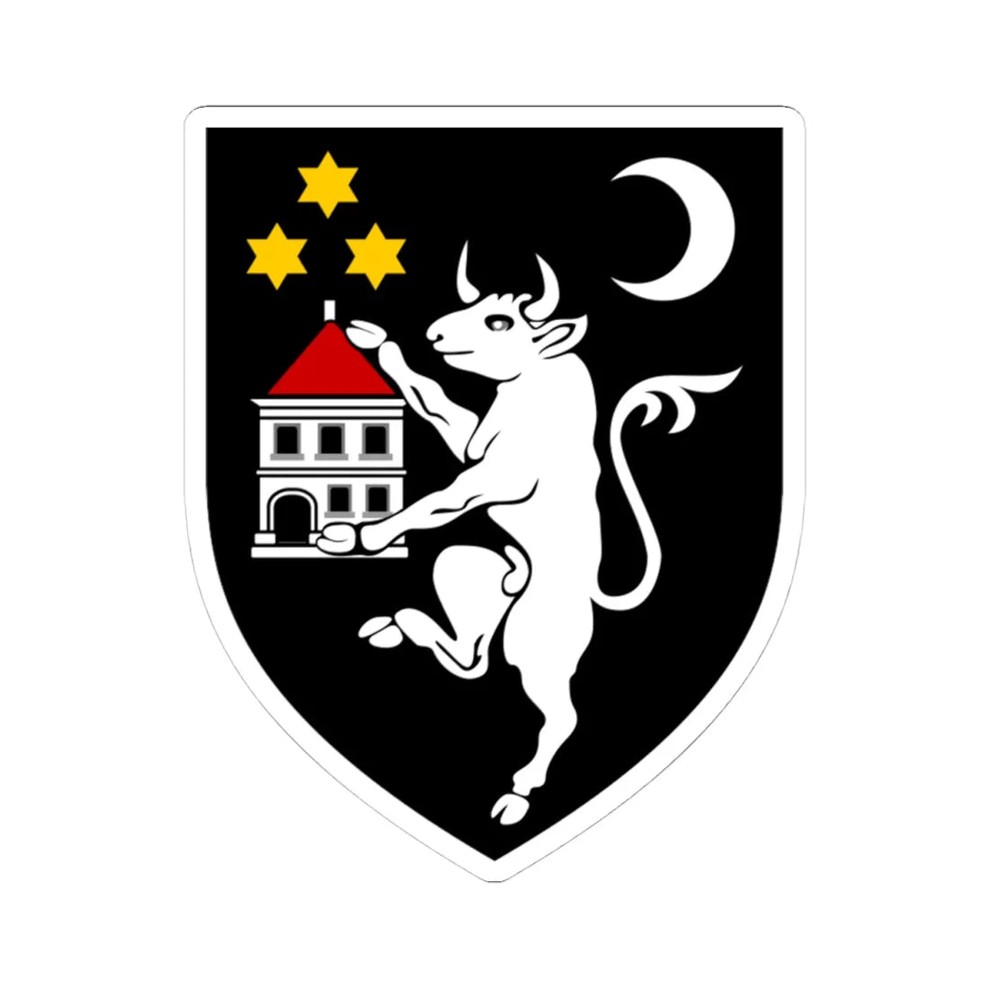 Velika Gorica (Croatia) (Coat of Arms) STICKER Vinyl Kiss-Cut Decal 4 Inch White - The Sticker Space