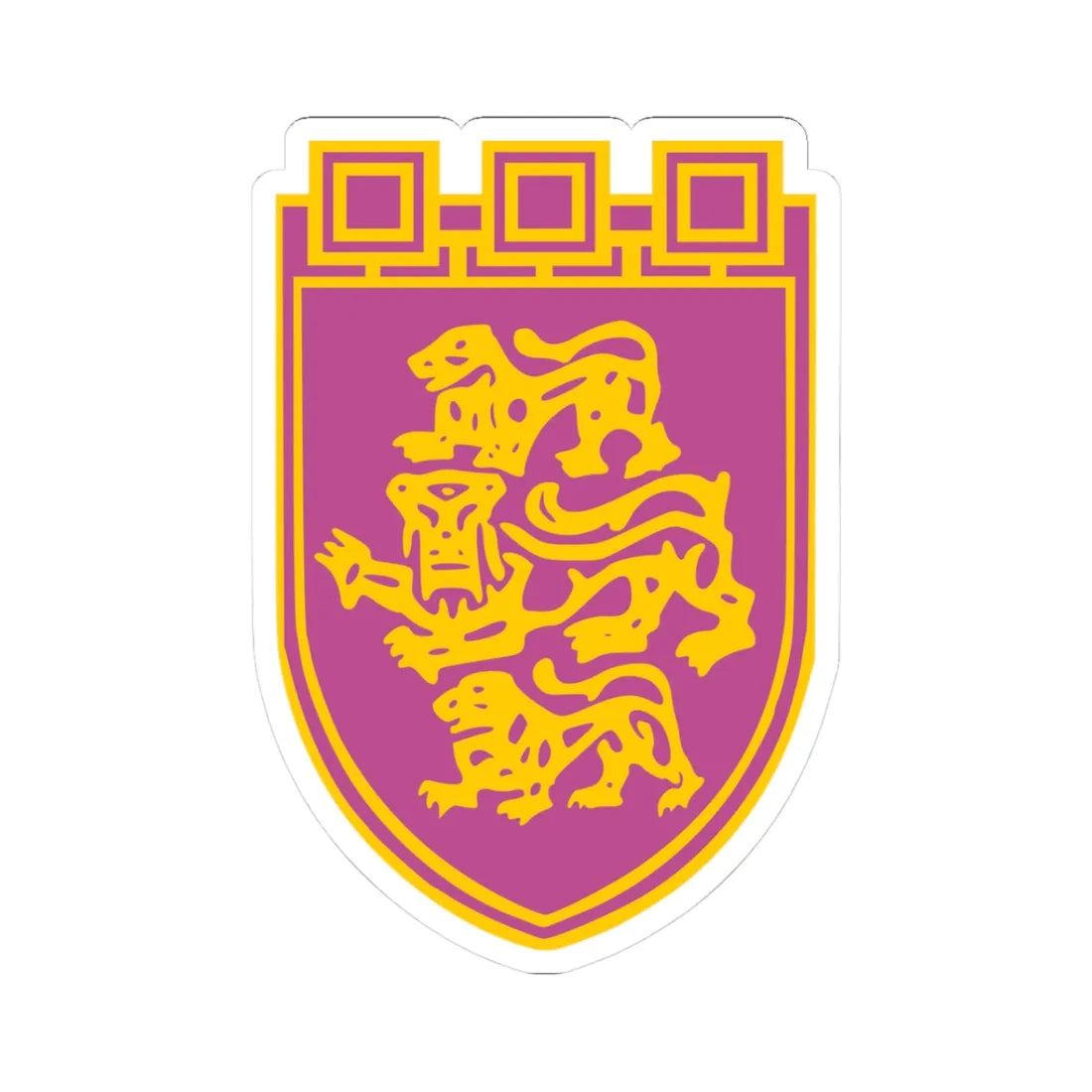 Veliko-tarnovo-coat-of-arms-2 (Bulgaria) (Coat of Arms) STICKER Vinyl Kiss-Cut Decal 3 Inch White - The Sticker Space