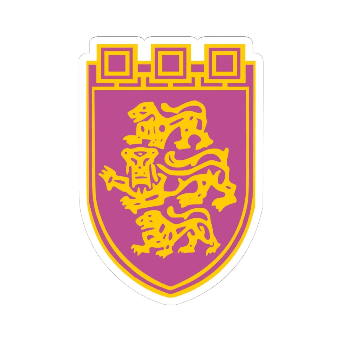 Veliko-tarnovo-coat-of-arms-2 (Bulgaria) (Coat of Arms) STICKER Vinyl Kiss-Cut Decal 4 Inch White - The Sticker Space