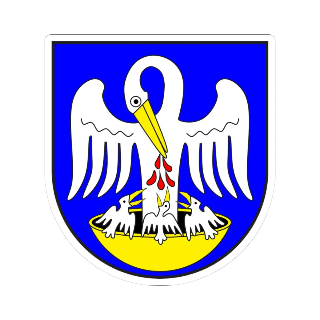 Vella wappen (Switzerland) (Coat of Arms) STICKER Vinyl Kiss-Cut Decal 3 Inch White - The Sticker Space