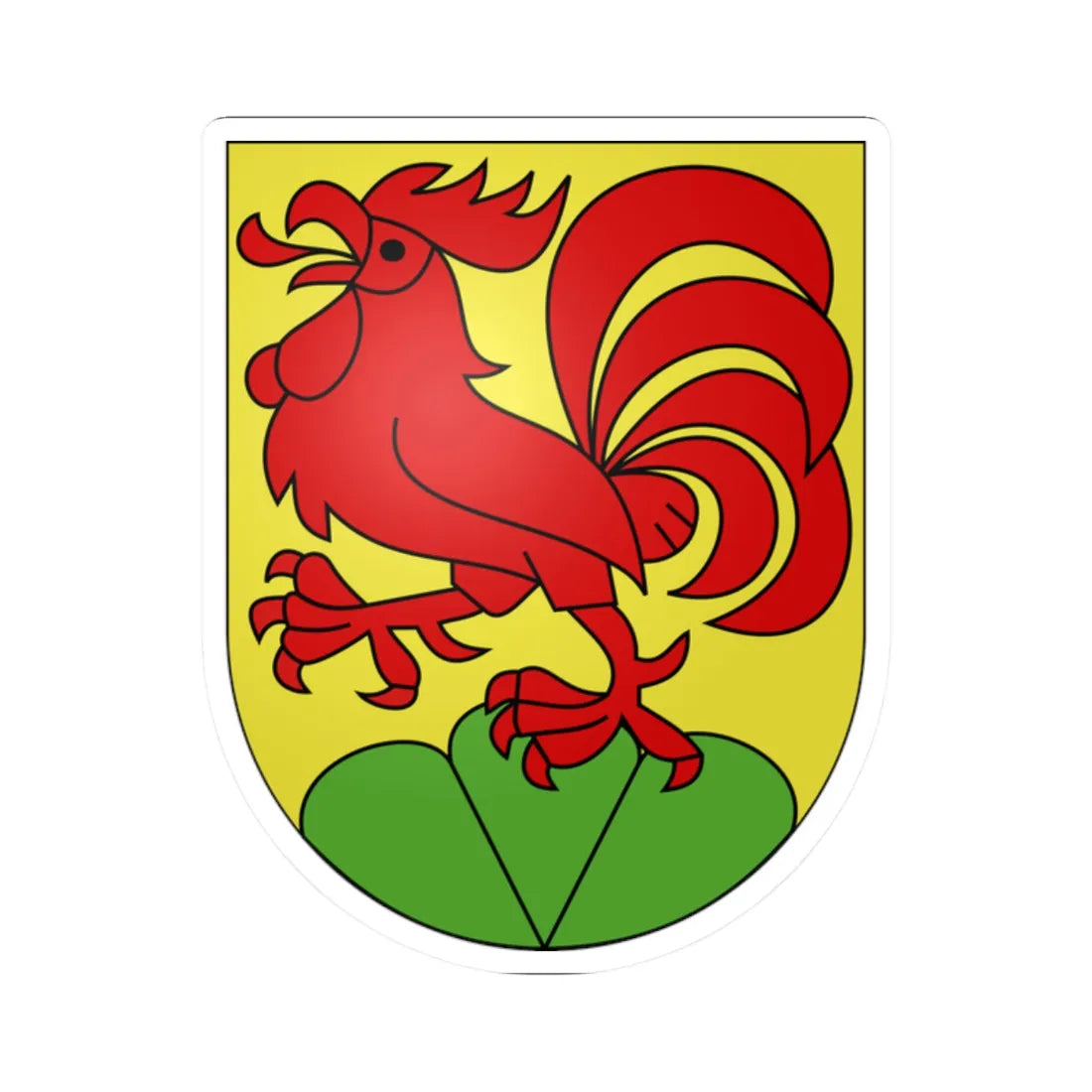 Vellerat-armoiries (Switzerland) (Coat of Arms) STICKER Vinyl Kiss-Cut Decal 2 Inch White - The Sticker Space