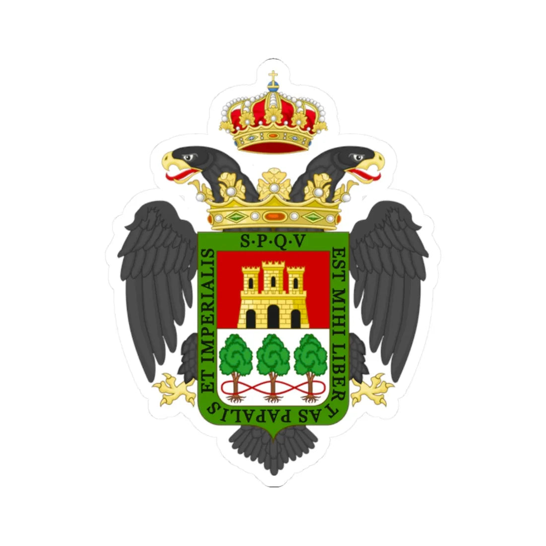 Velletri-Stemma alt (Italy) (Coat of Arms) STICKER Vinyl Kiss-Cut Decal 2 Inch White - The Sticker Space