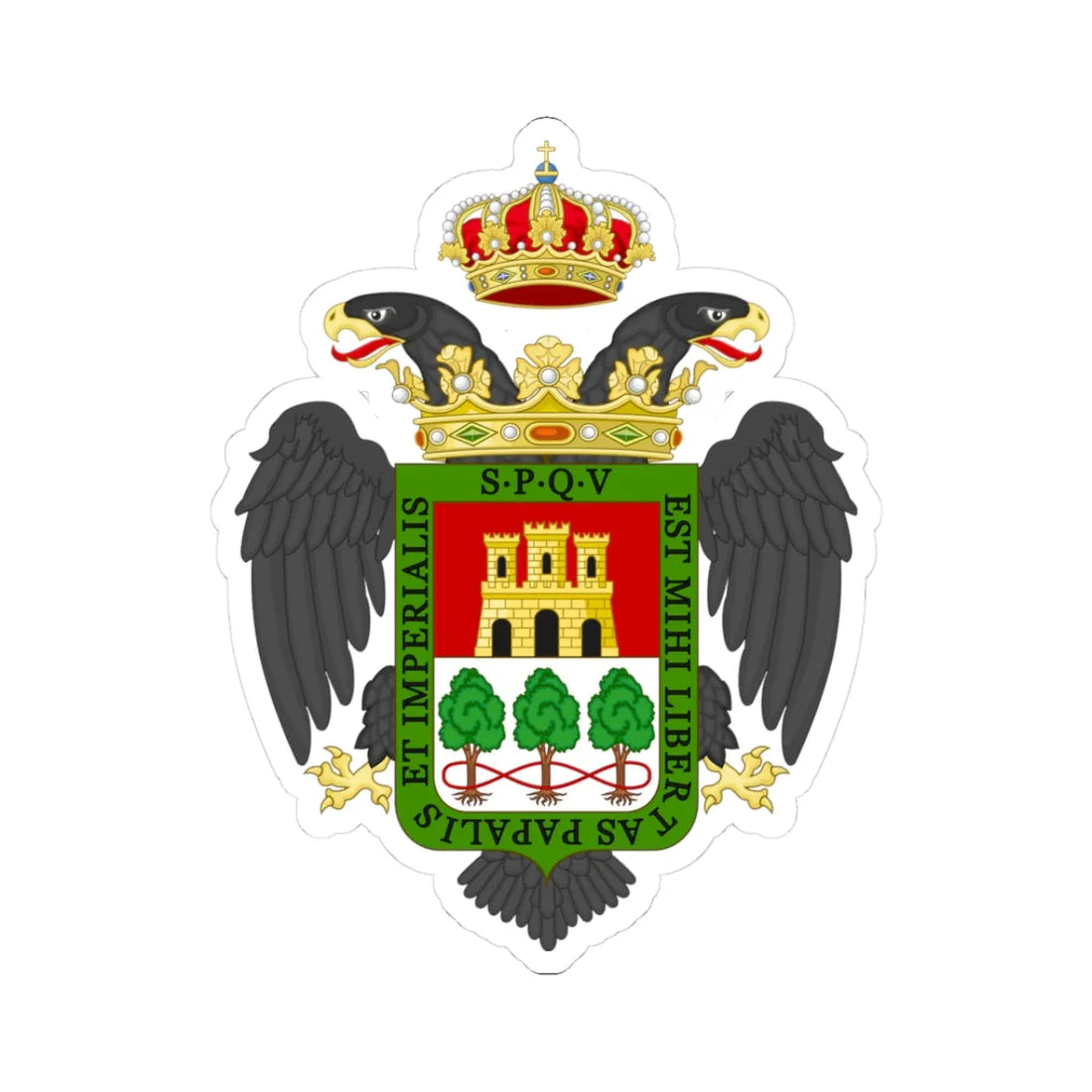 Velletri-Stemma alt (Italy) (Coat of Arms) STICKER Vinyl Kiss-Cut Decal 3 Inch White - The Sticker Space