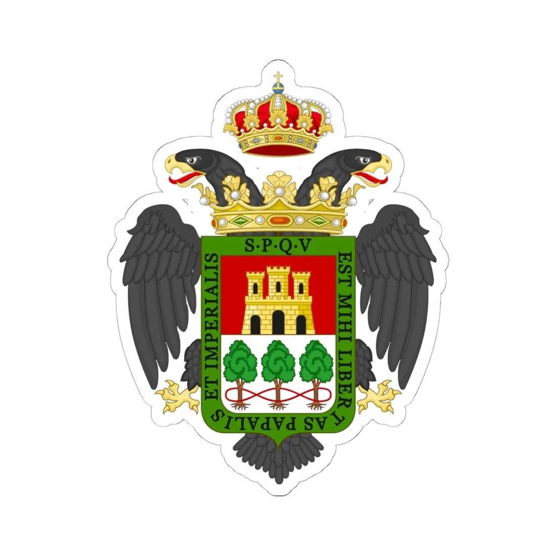Velletri-Stemma alt (Italy) (Coat of Arms) STICKER Vinyl Kiss-Cut Decal 6 Inch White - The Sticker Space