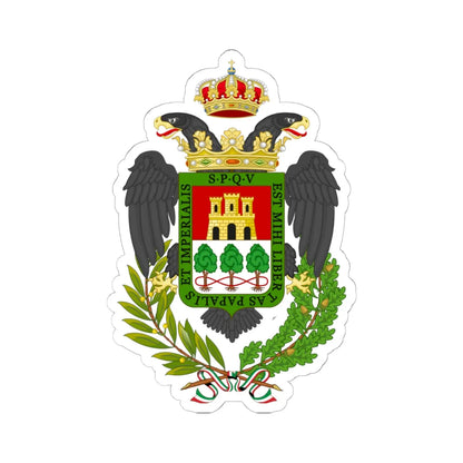 Velletri-Stemma (Italy) (Coat of Arms) STICKER Vinyl Kiss-Cut Decal 6 Inch White - The Sticker Space