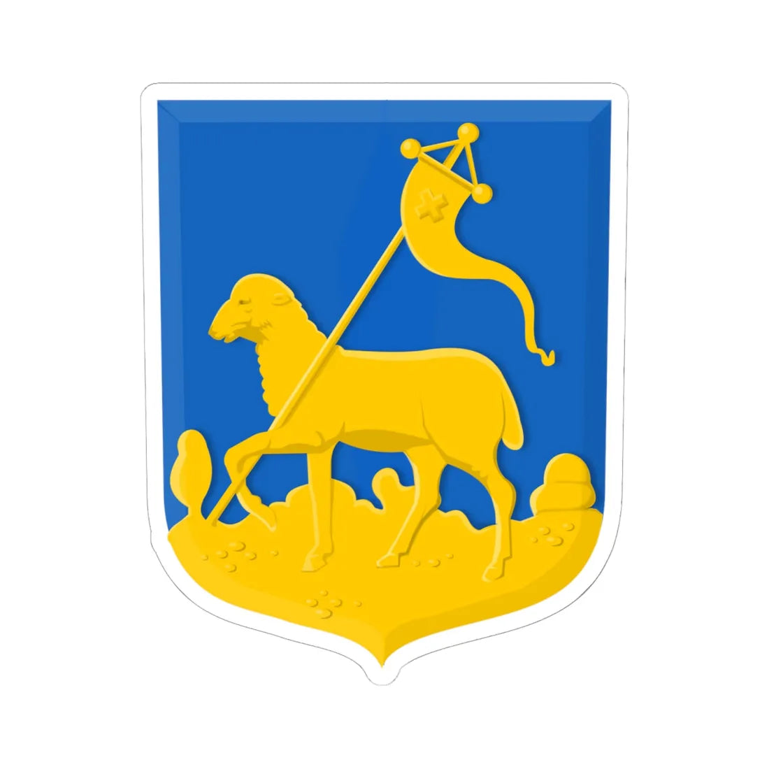 Velsen wapen (Netherlands) (Coat of Arms) STICKER Vinyl Kiss-Cut Decal 6 Inch White - The Sticker Space