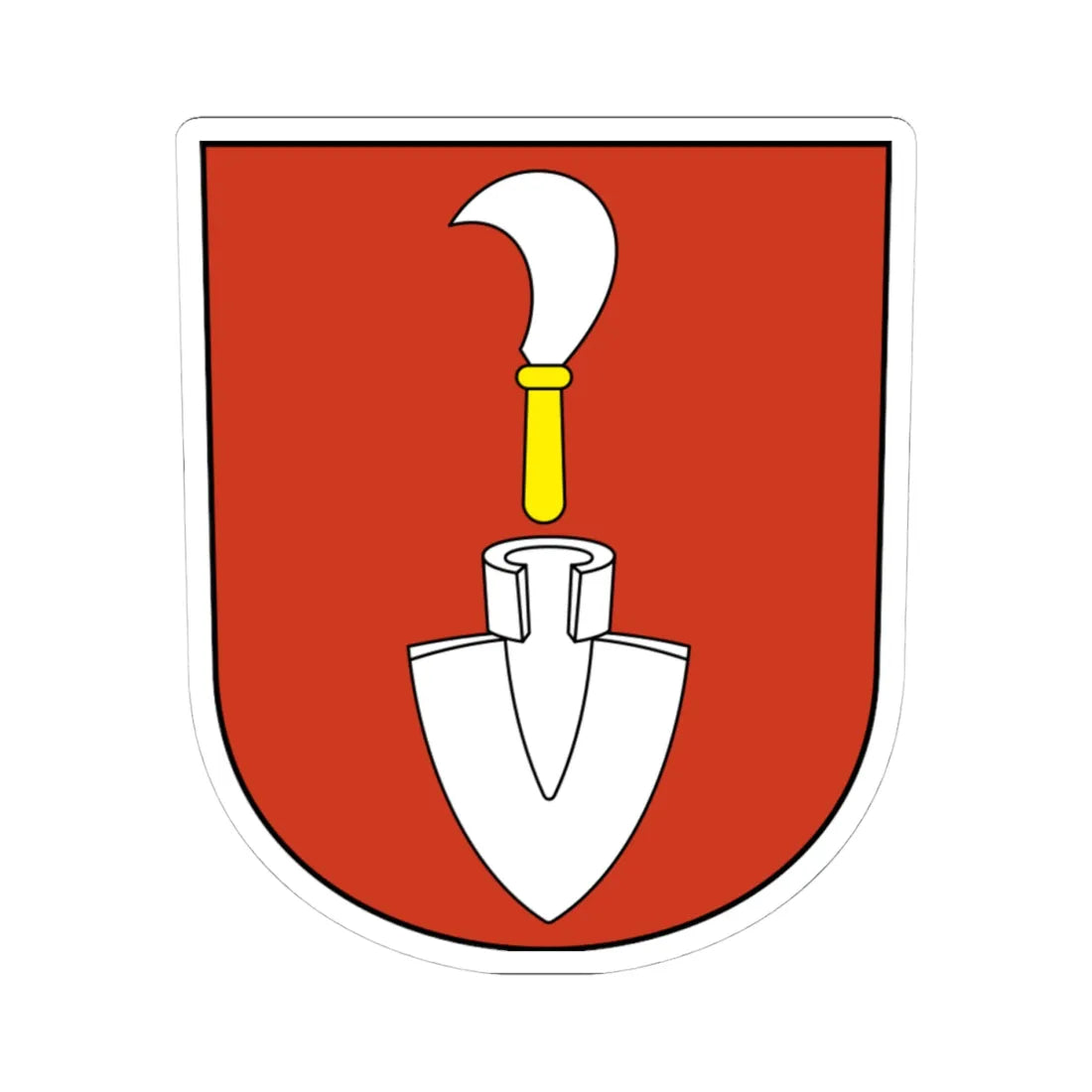 Veltheim-blazon (Switzerland) (Coat of Arms) STICKER Vinyl Kiss-Cut Decal 4 Inch White - The Sticker Space