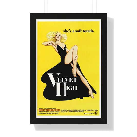 VELVET HIGH 1981 - Framed Movie Poster 16″ x 24″ Black - The Sticker Space