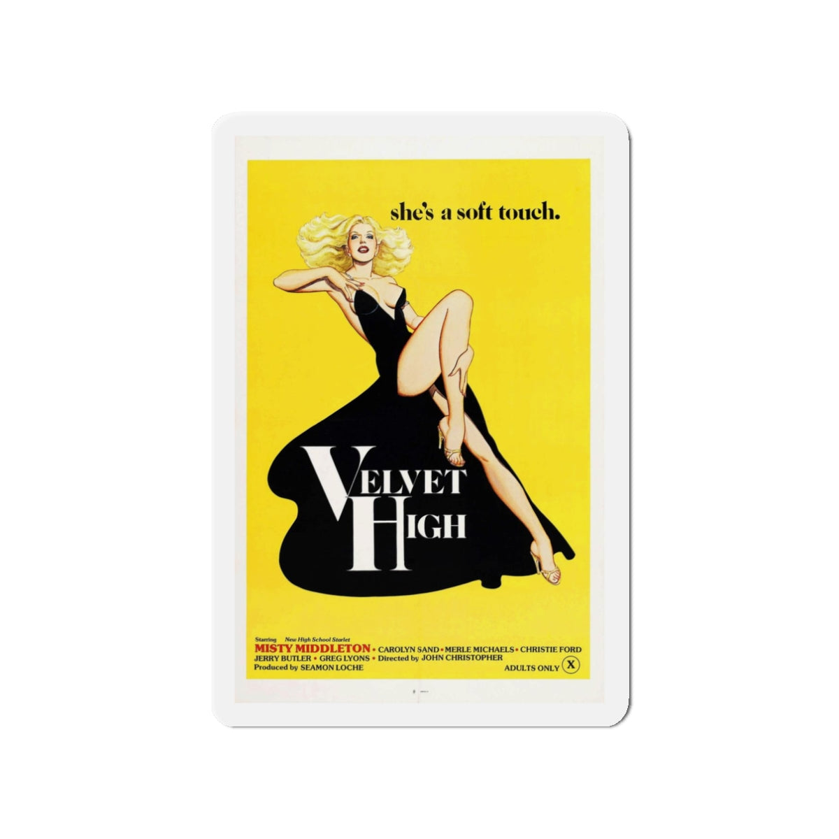 VELVET HIGH 1981 Movie Poster - Refrigerator Magnet-3 Inch-The Sticker Space