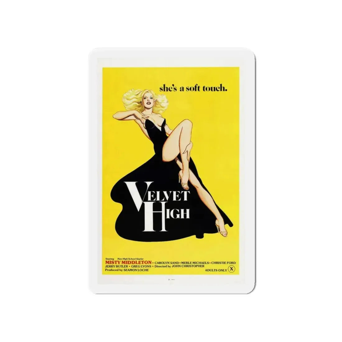 VELVET HIGH 1981 Movie Poster - Refrigerator Magnet 4 Inch - The Sticker Space