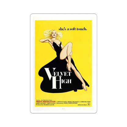 VELVET HIGH 1981 Movie Poster - STICKER Vinyl Kiss-Cut Decal 6 Inch White - The Sticker Space