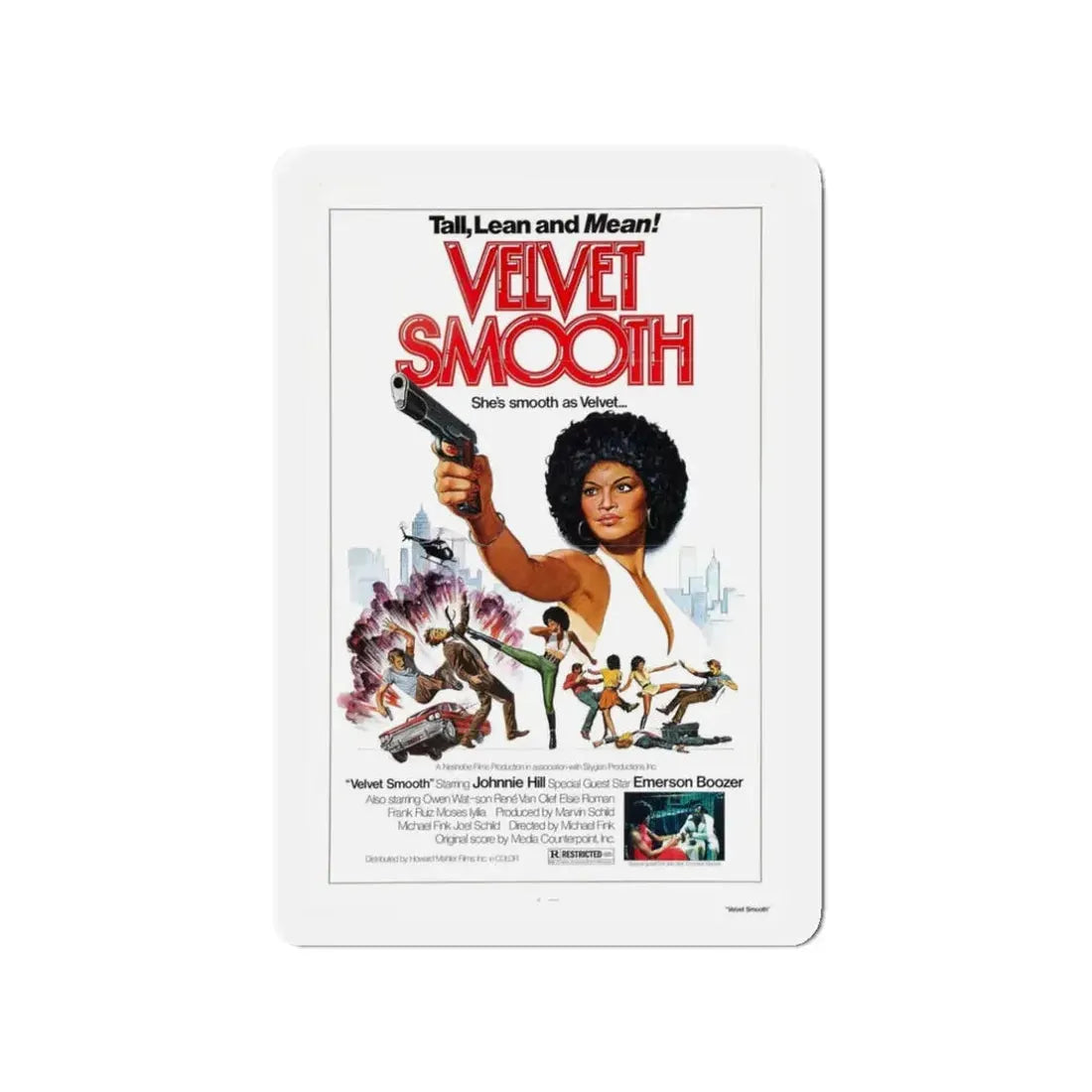 VELVET SMOOTH 1976 Movie Poster - Refrigerator Magnet 3 Inch - The Sticker Space