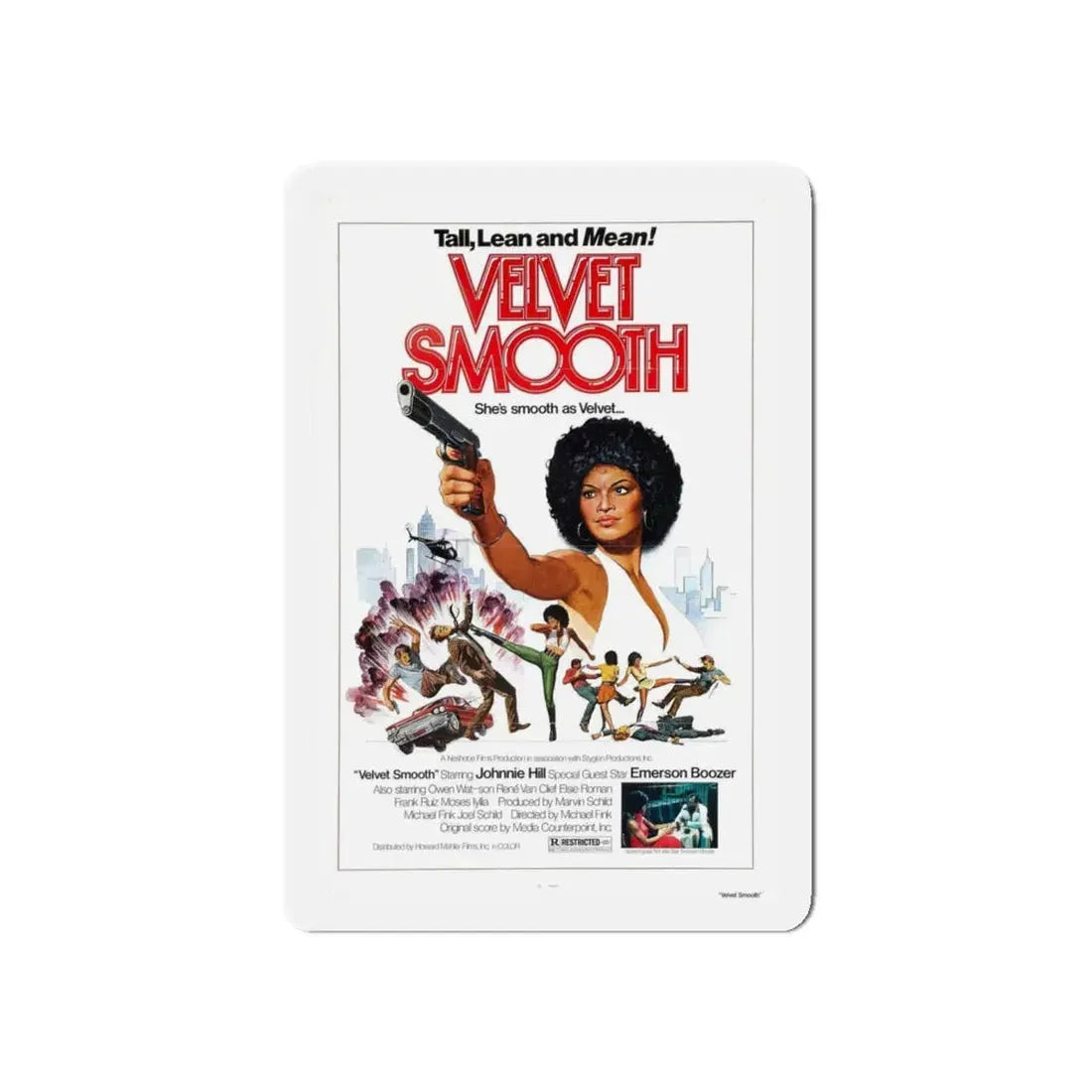 VELVET SMOOTH 1976 Movie Poster - Refrigerator Magnet 5 Inch - The Sticker Space