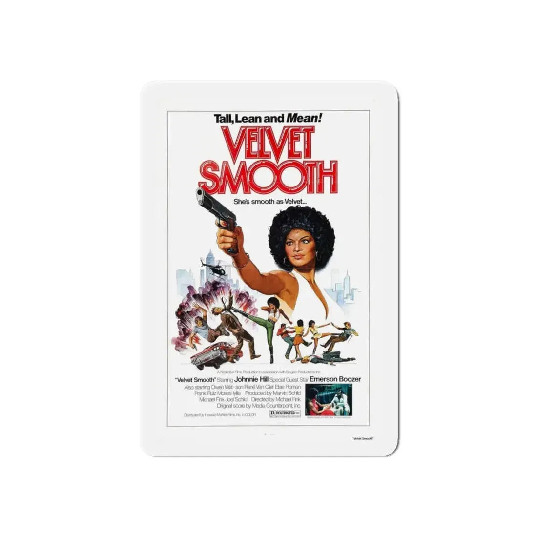 VELVET SMOOTH 1976 Movie Poster - Refrigerator Magnet 6 Inch - The Sticker Space