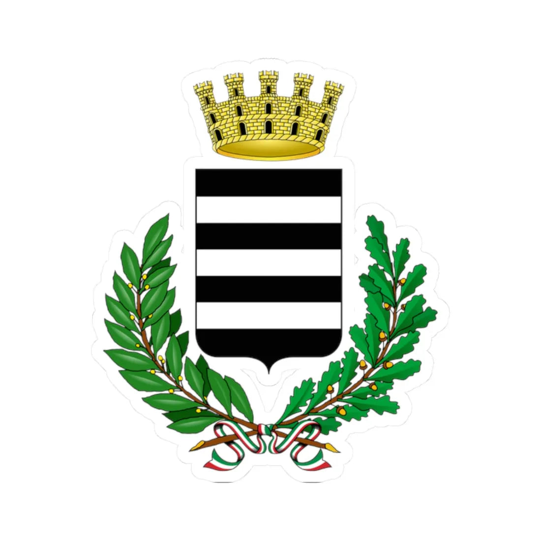 Venafro-Stemma (Italy) (Coat of Arms) STICKER Vinyl Kiss-Cut Decal 2 Inch White - The Sticker Space