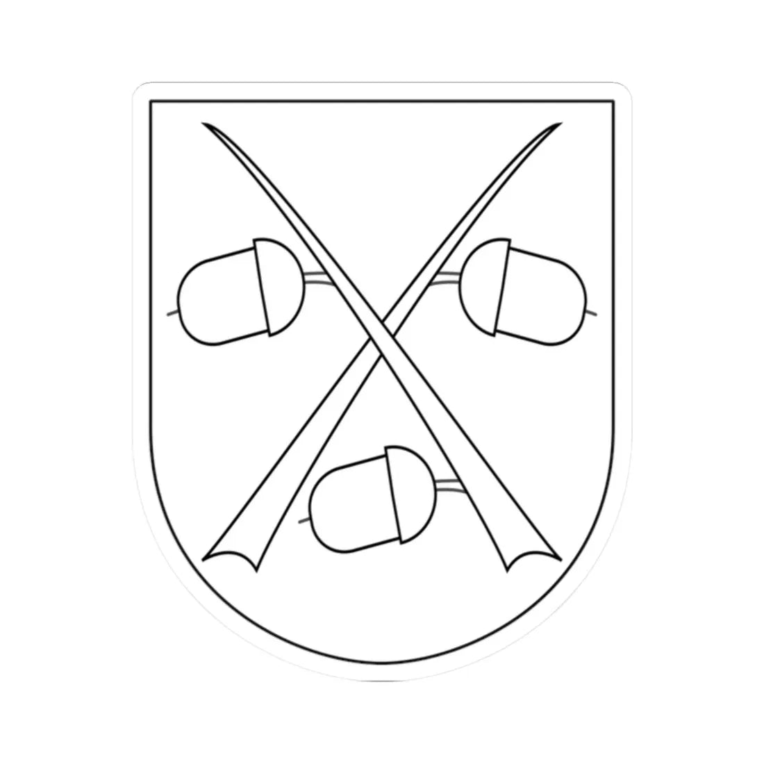 Vendel vapen (Sweden) (Coat of Arms) STICKER Vinyl Kiss-Cut Decal 2 Inch White - The Sticker Space