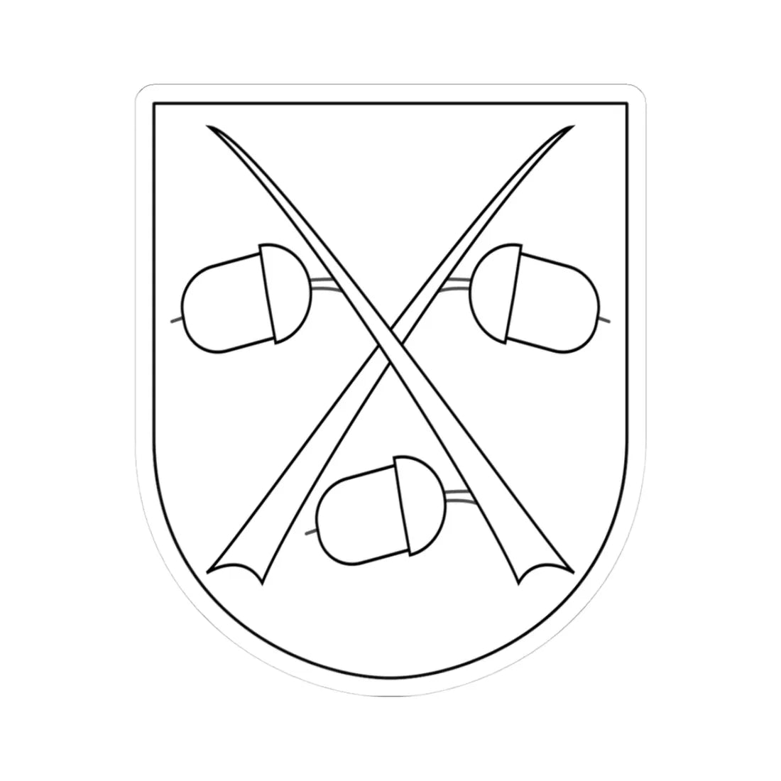 Vendel vapen (Sweden) (Coat of Arms) STICKER Vinyl Kiss-Cut Decal 3 Inch White - The Sticker Space