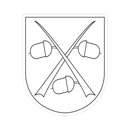 Vendel vapen (Sweden) (Coat of Arms) STICKER Vinyl Kiss-Cut Decal 3 Inch White - The Sticker Space