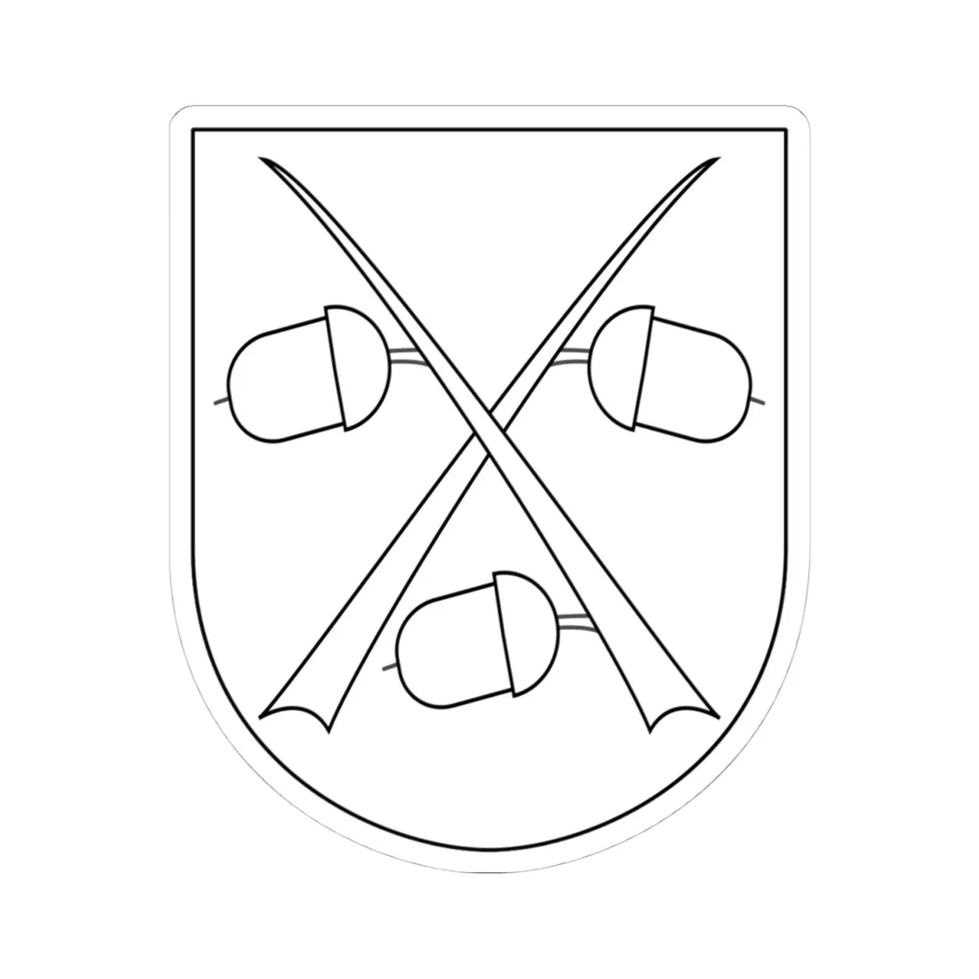 Vendel vapen (Sweden) (Coat of Arms) STICKER Vinyl Kiss-Cut Decal 4 Inch White - The Sticker Space