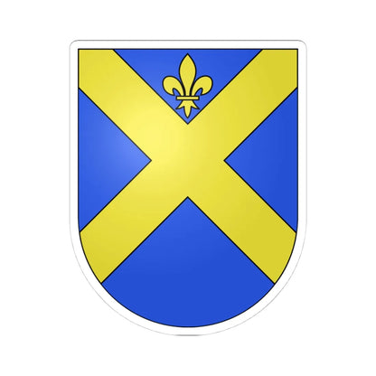 Vendlincourt-coat of arms (Switzerland) (Coat of Arms) STICKER Vinyl Kiss-Cut Decal 4 Inch White - The Sticker Space