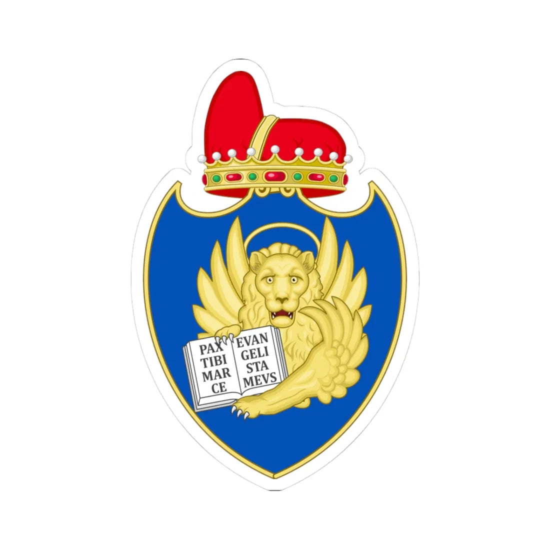 Venezia-Stemma (Italy) (Coat of Arms) STICKER Vinyl Kiss-Cut Decal 3 Inch White - The Sticker Space