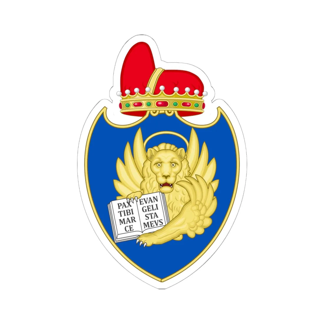 Venezia-Stemma (Italy) (Coat of Arms) STICKER Vinyl Kiss-Cut Decal 6 Inch White - The Sticker Space