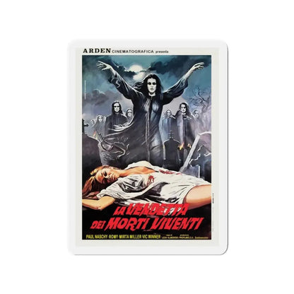 VENGEANCE OF THE ZOMBIES (ITALIAN 2) 1973 Movie Poster - Refrigerator Magnet 3 Inch Die-Cut - The Sticker Space
