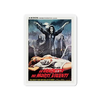 VENGEANCE OF THE ZOMBIES (ITALIAN 2) 1973 Movie Poster - Refrigerator Magnet 4 Inch Die-Cut - The Sticker Space