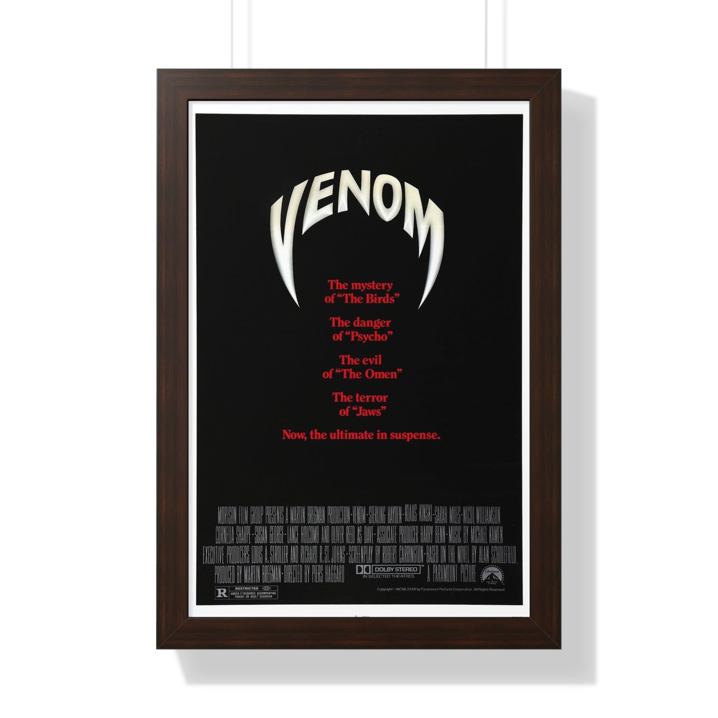 VENOM 1981 - Framed Movie Poster-16″ x 24″-The Sticker Space